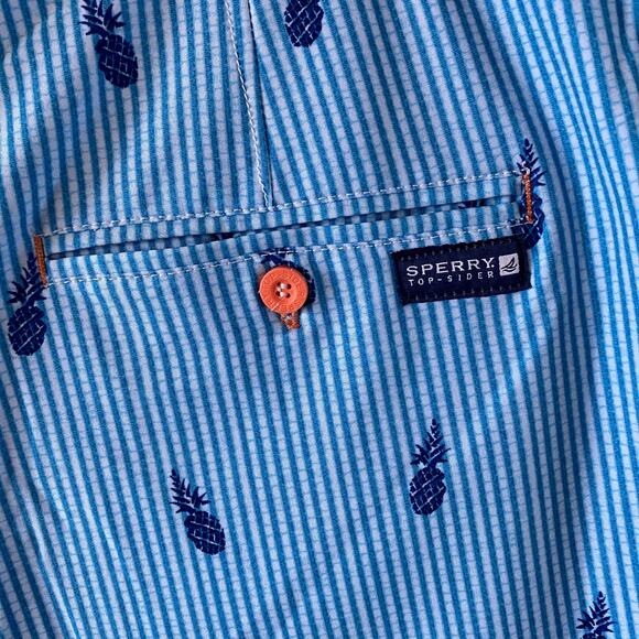 Sperry blue pineapple swim and boat shorts size 38 - Picture 5 of 6